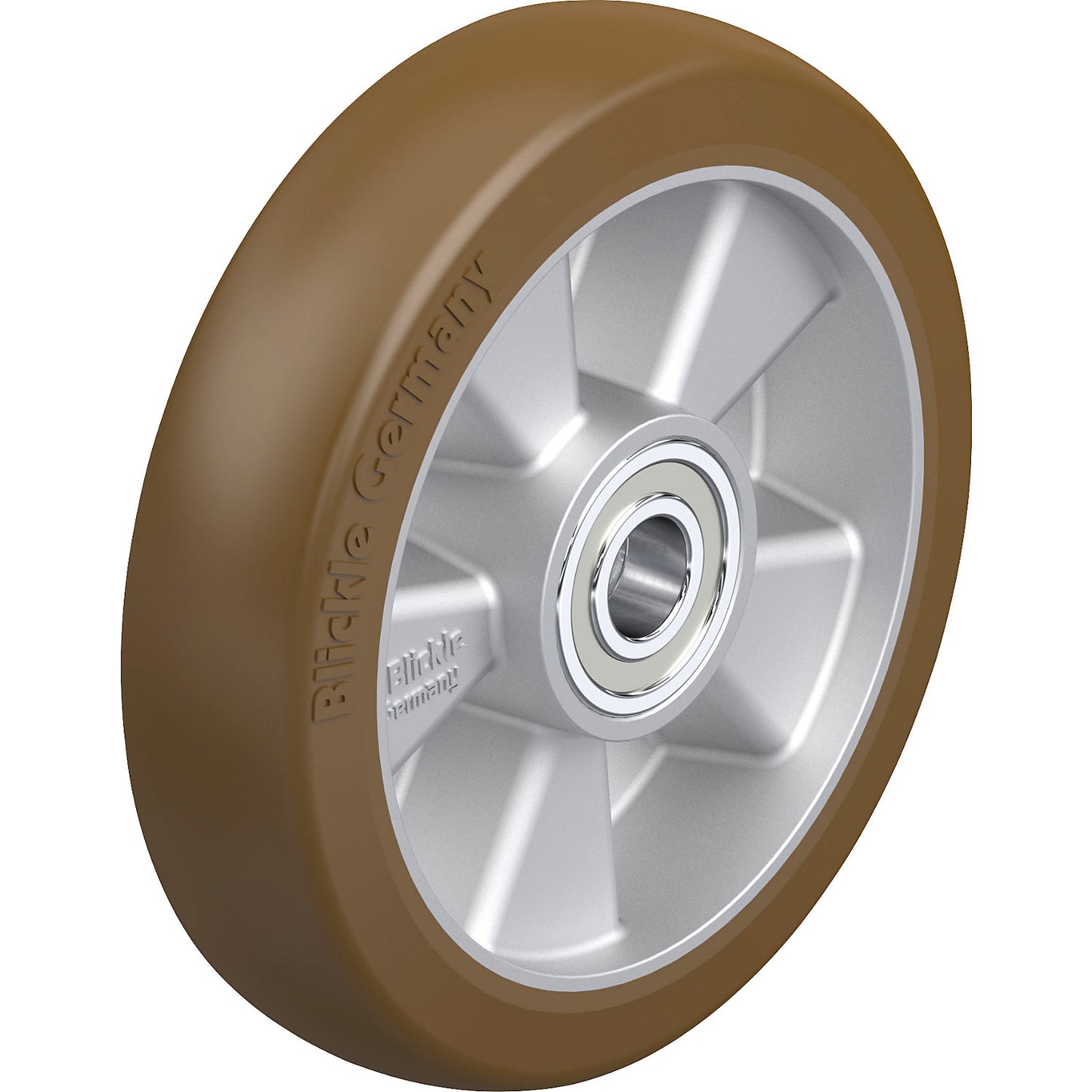 ALB heavy duty wheel, ball bearings, wheel Ø x width 180 x 44 mm, max. load 650 kg.