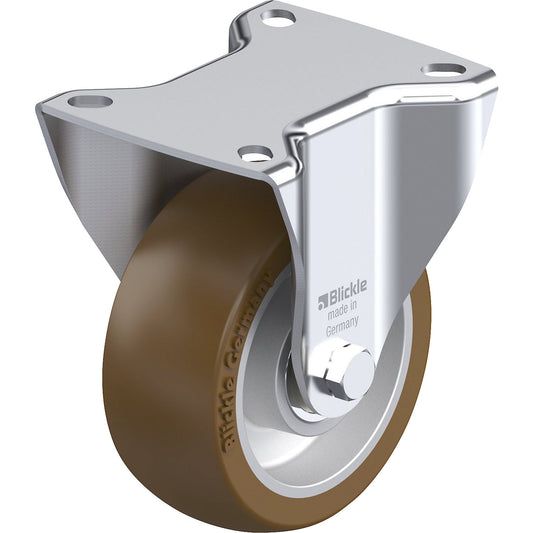 B-ALB fixed sheet steel castor, wheel Ø x width 100 x 40 mm, max. load 250 kg.