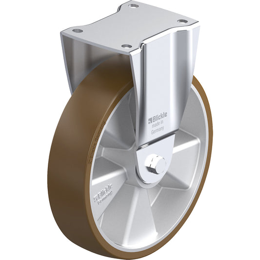 BH-ALB 250K fixed sheet steel castor, wheel Ø x width 250 x 60 mm, max. load 900 kg.