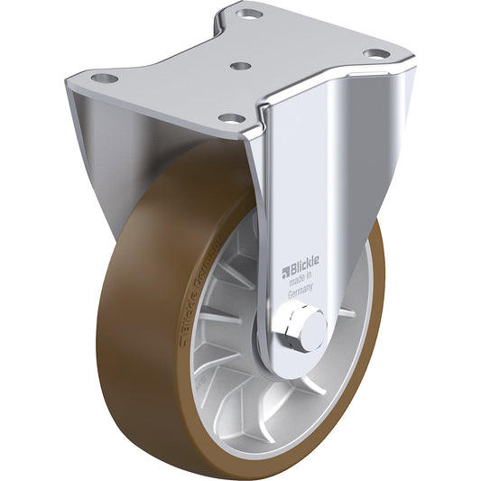 BH-ALB fixed sheet steel castor, wheel Ø x width 160 x 50 mm, max. load 900 kg.
