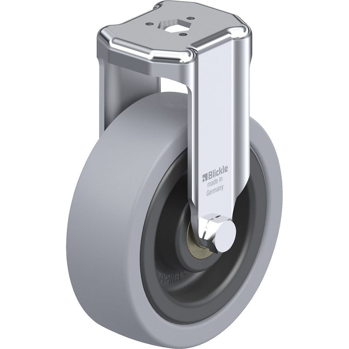 BKRA-VPA light duty fixed castor, wheel Ø x width 100 x 32 mm, max. load 110 kg.