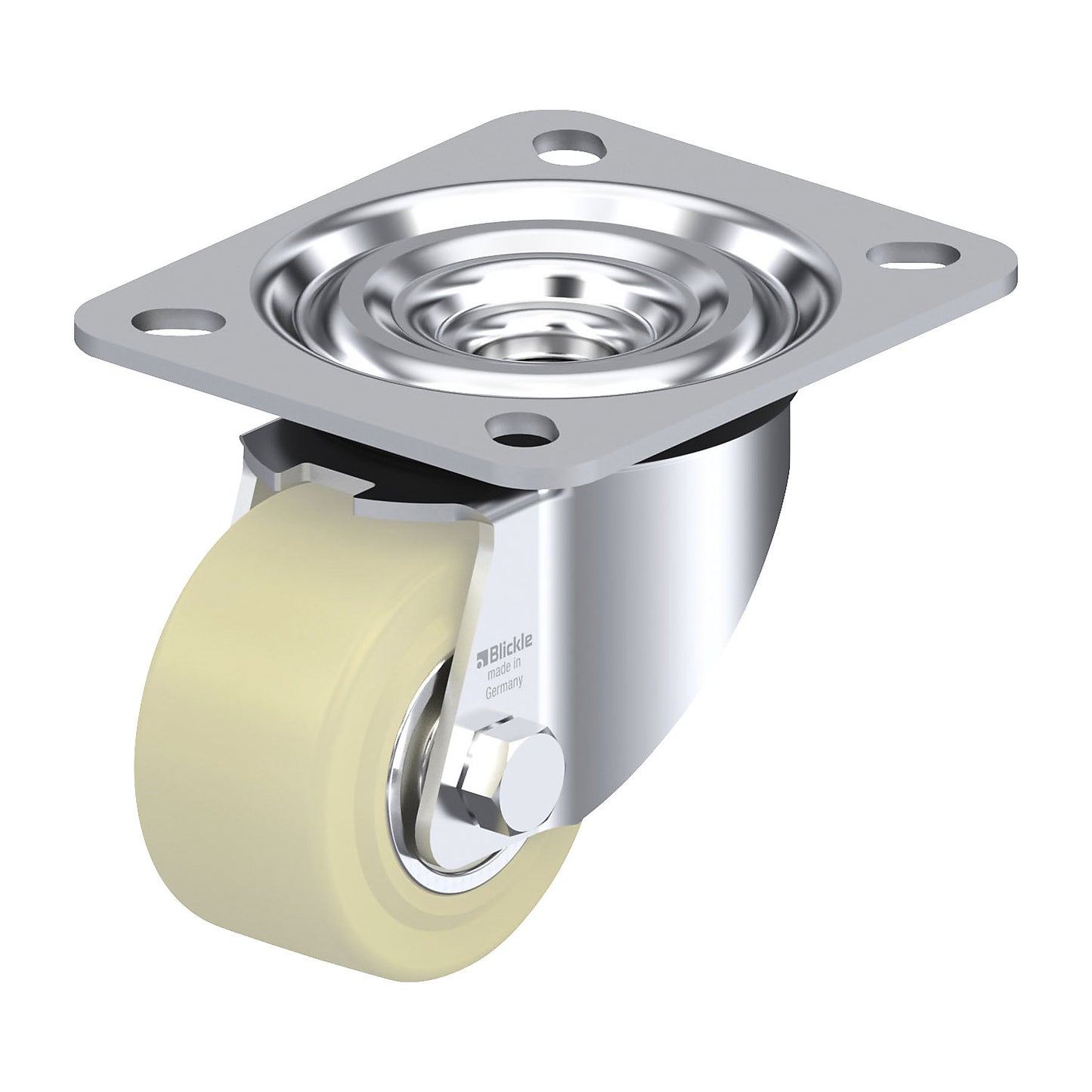 L-GSPO 60K sheet steel swivel castor, wheel Ø 60 mm, max. load 250 kg, swivel castor.