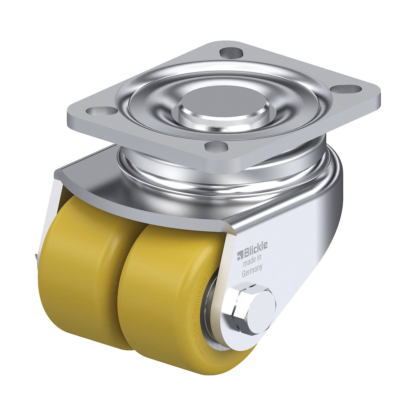 LHD-VSTH sheet steel double swivel castor, wheel Ø x width 60 x 35 mm, max. load 360 kg.