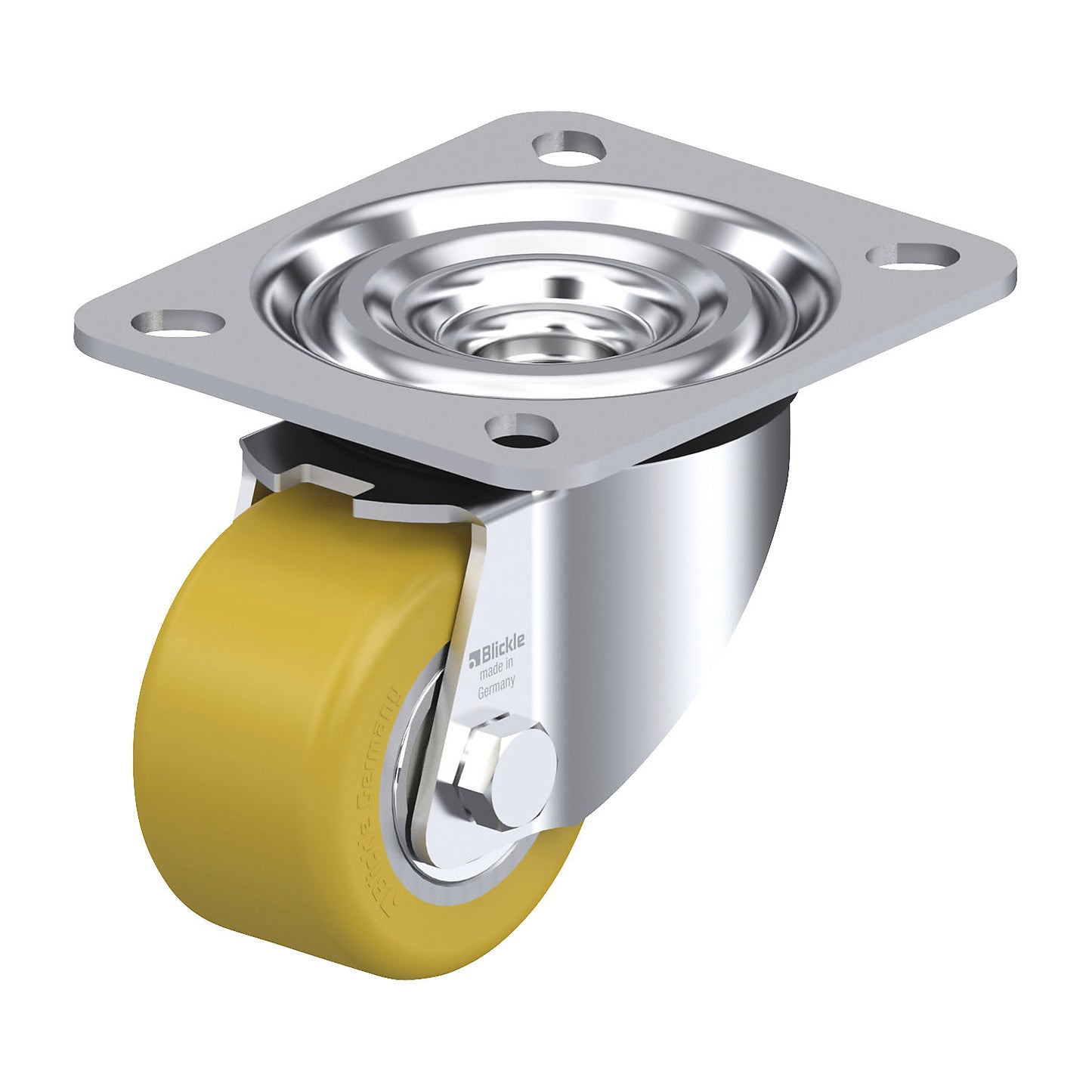 L-VSTH 60K sheet steel swivel castor, wheel Ø 60 mm, max. load 200 kg, swivel castor.