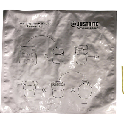 Special waste sacks, aluminium coated, silver, pack of 10, 15 l.