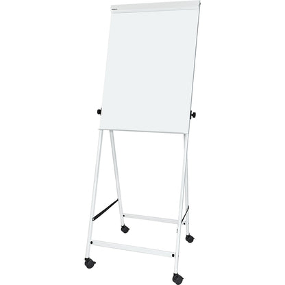 MAULoffice flip-chart, mobile on four legs, height 2015 mm, board height 1000 mm, white.