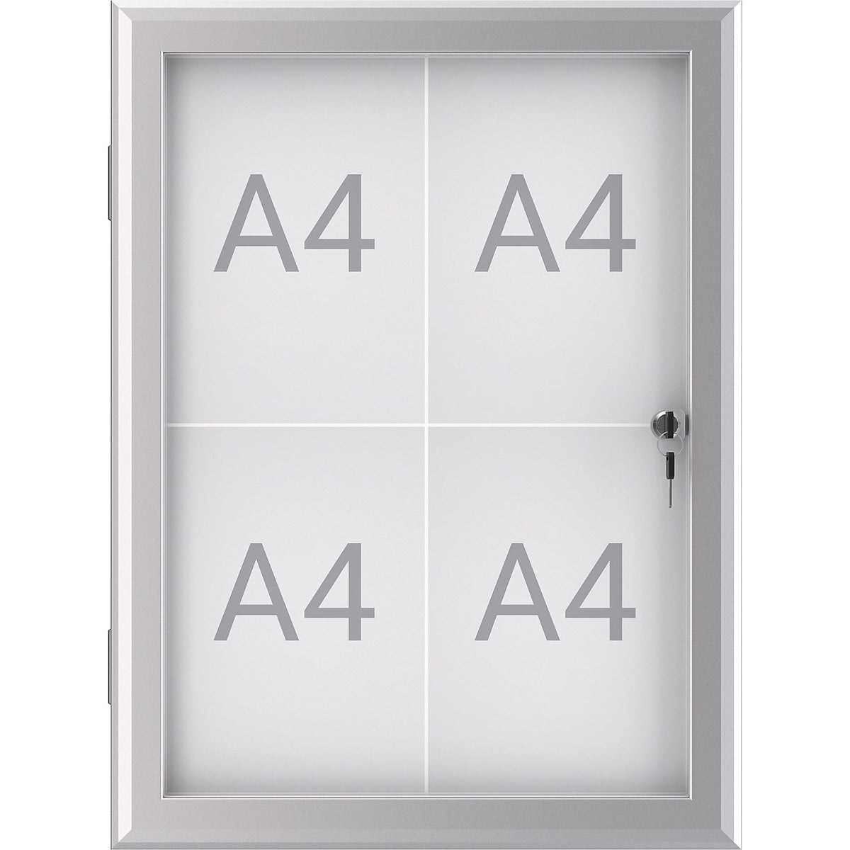MAULexcite display case, external height 696 mm, capacity 4 x A4.