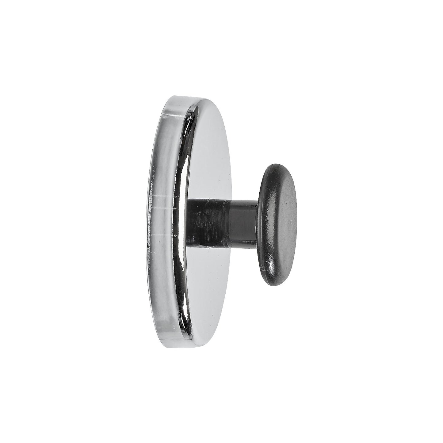 Power magnet with handle knob, pack of 10, Ø 51 mm, holds 9 kg, light silver.
