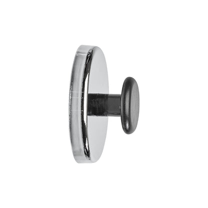 Power magnet with handle knob, pack of 10, Ø 51 mm, holds 9 kg, light silver.