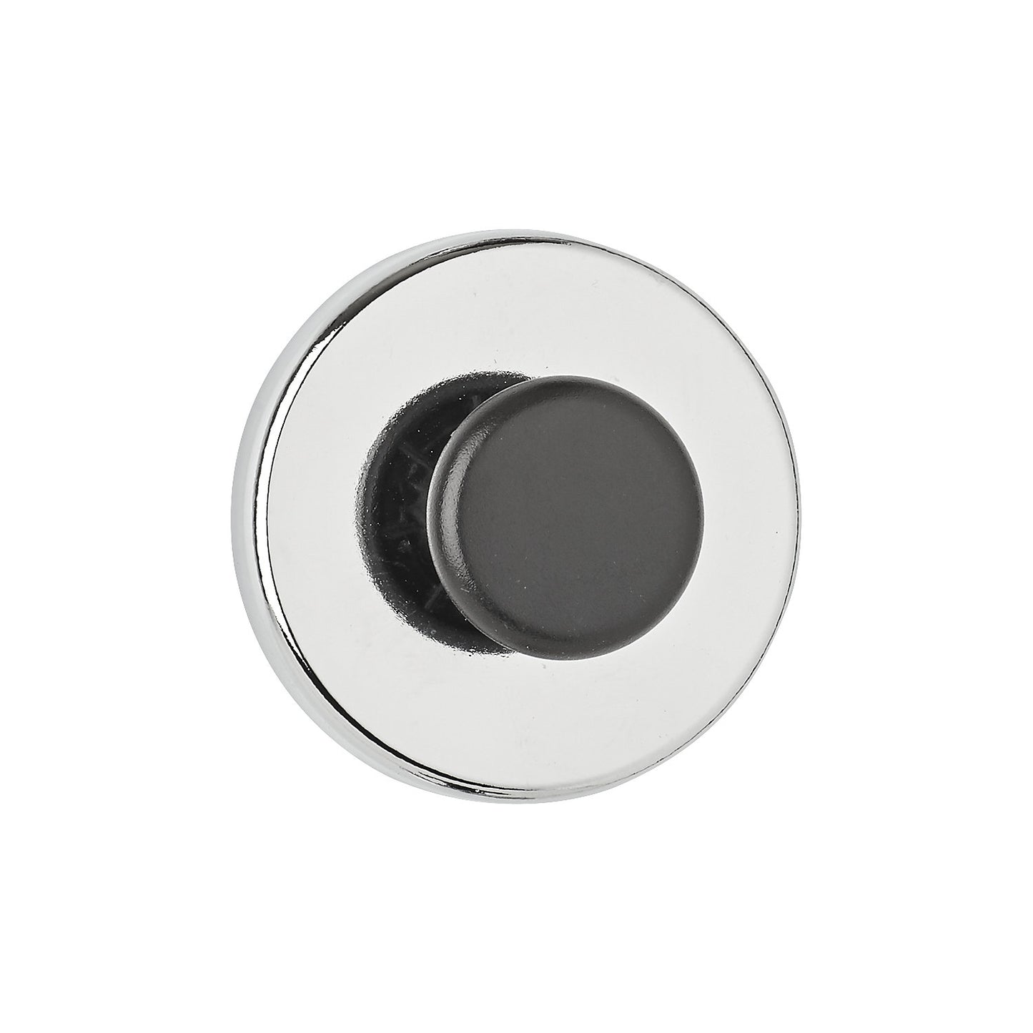 Power magnet with handle knob, pack of 10, Ø 51 mm, holds 9 kg, light silver.