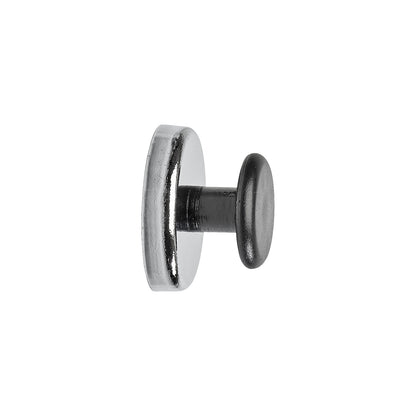 Power magnet with handle knob, pack of 10, Ø 38 mm, holds 5 kg, light silver.
