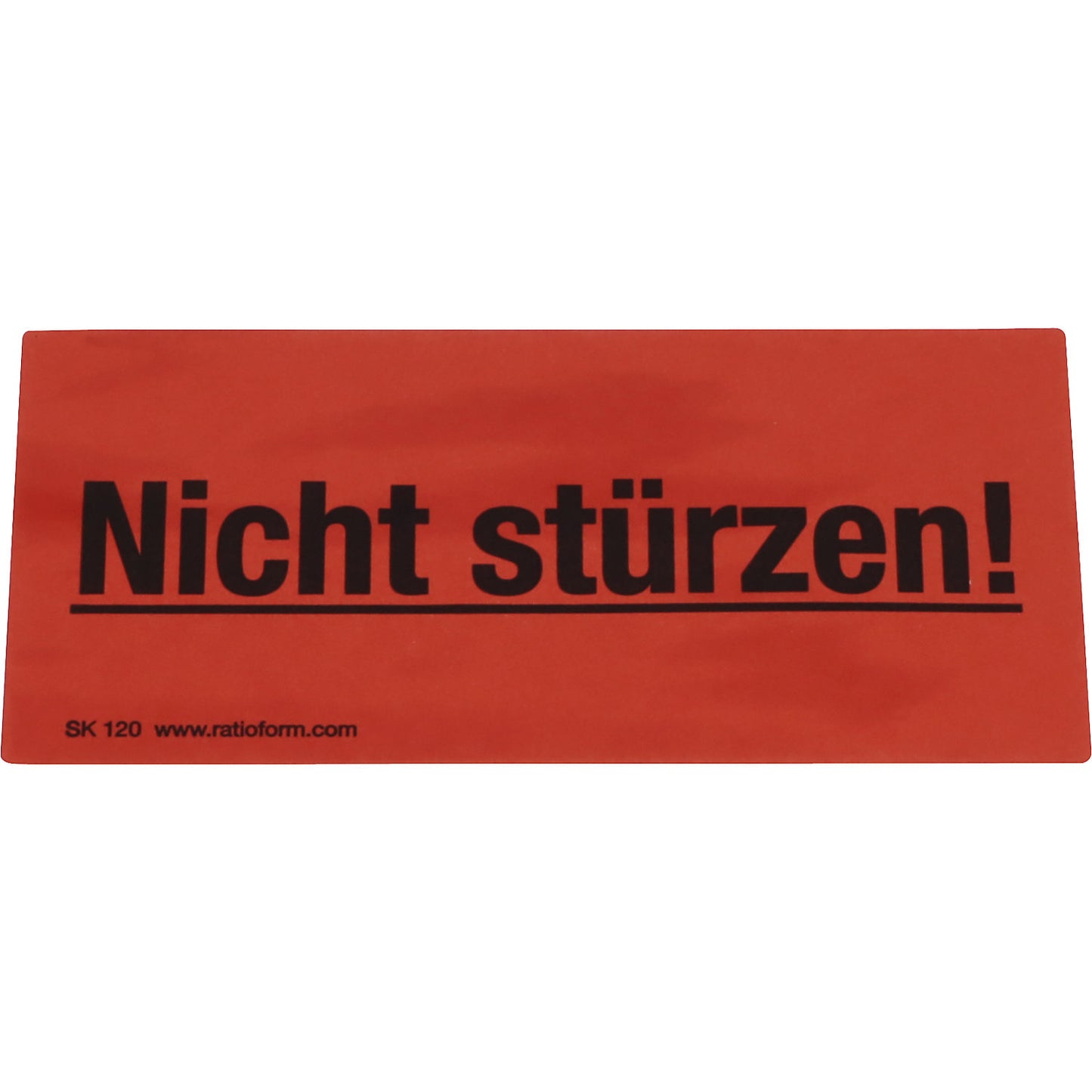 Warning labels, Nicht stürzen! imprint, pack of 1000, LxW 145 x 70 mm.