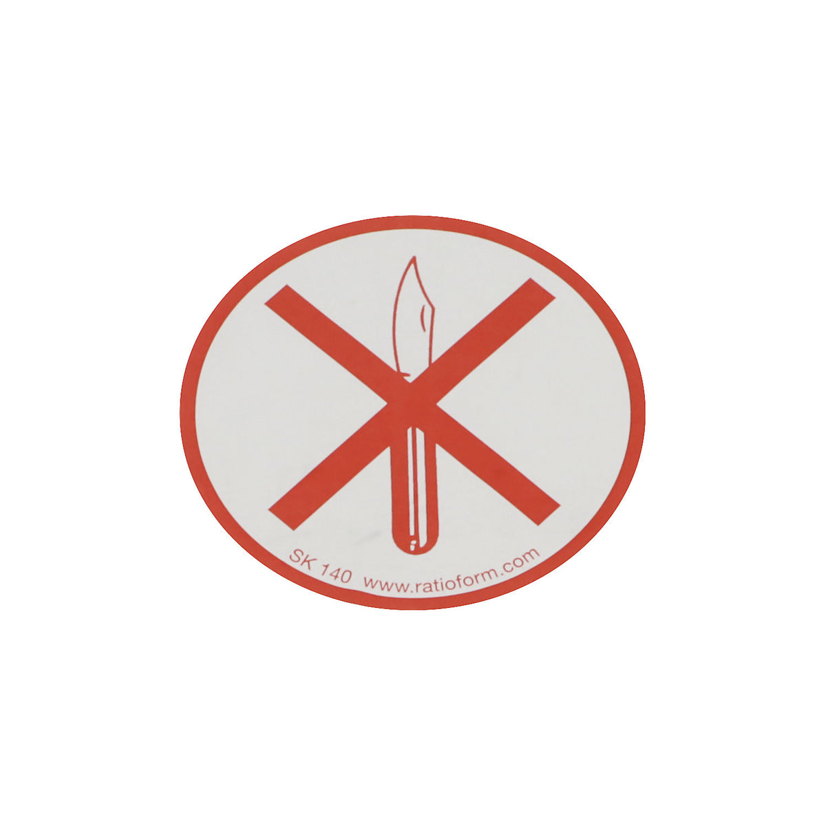 Warning labels, cutter symbol imprint, pack of 1000, Ø 75 mm.