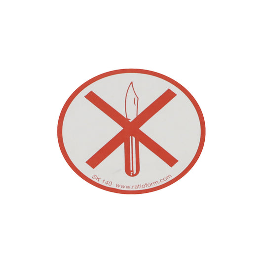Warning labels, cutter symbol imprint, pack of 1000, Ø 75 mm.