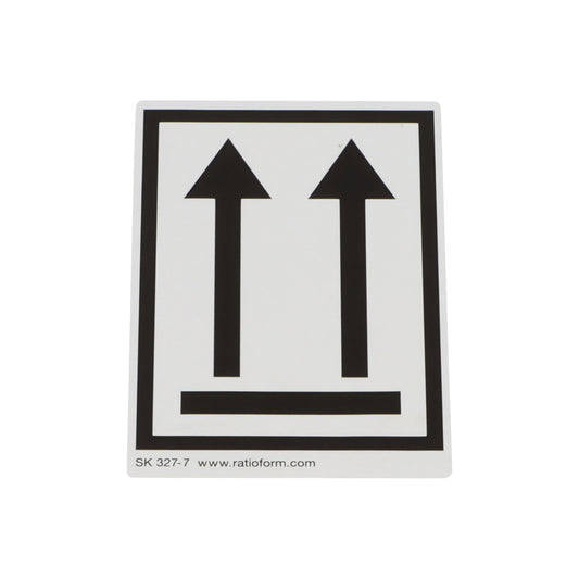 Warning labels, do not drop, this way up symbol as imprint, pack of 1000, LxW 74 x 105 mm.
