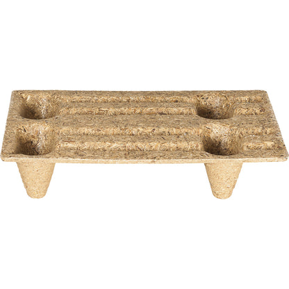 Moulded chipboard pallet, brown, pack of 10, LxW 600 x 400 mm, max. load 250 kg, pack of 10.