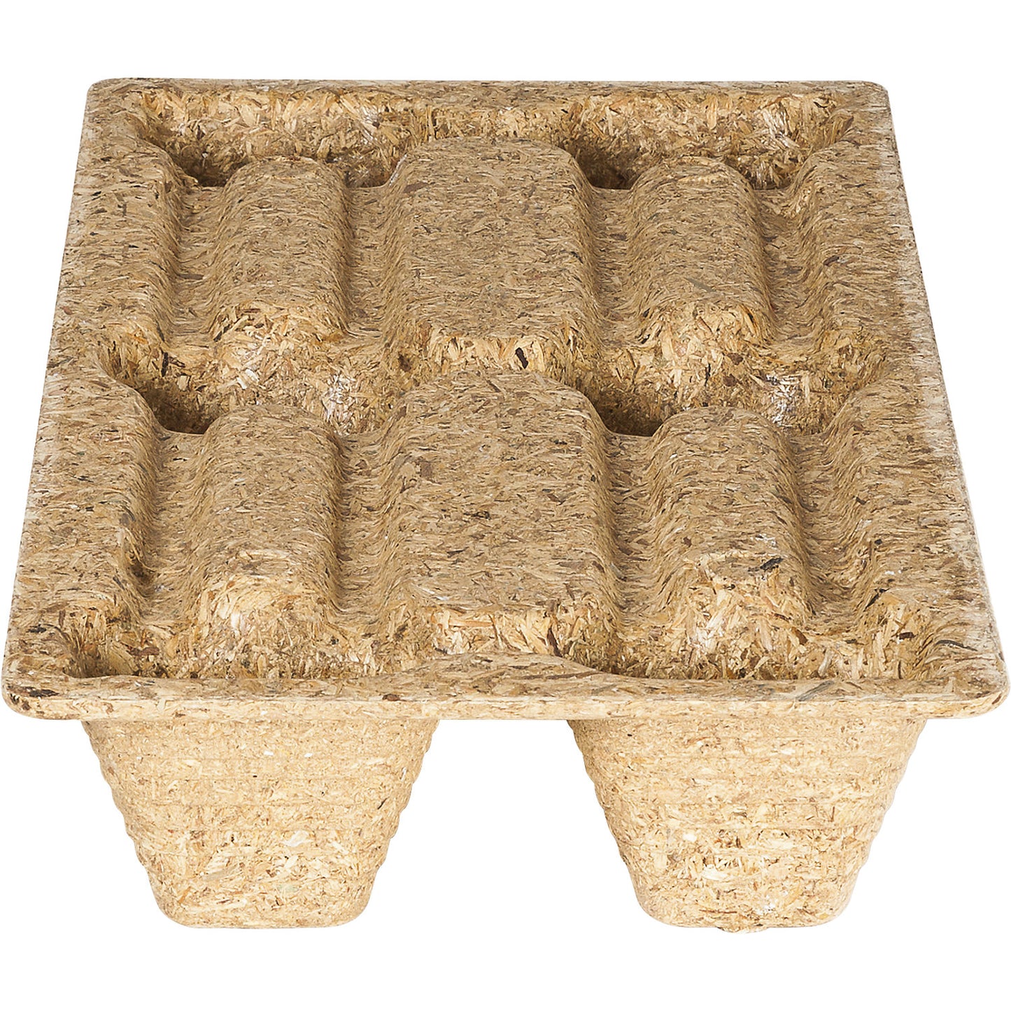 Moulded chipboard pallet, brown, pack of 10, LxW 800 x 400 mm, max. load 500 kg, pack of 10.