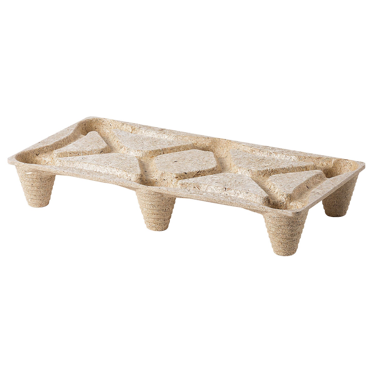 Moulded chipboard pallet, brown, LxW 800 x 400 mm, 1600 kg.