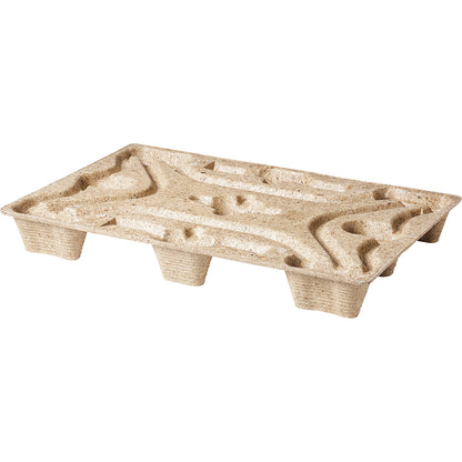 Moulded chipboard pallet, brown, LxW 1200 x 800 mm, 2700 kg.