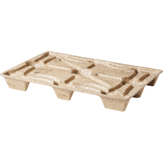 Moulded chipboard pallet, brown, LxW 1200 x 800 mm, 3750 kg.