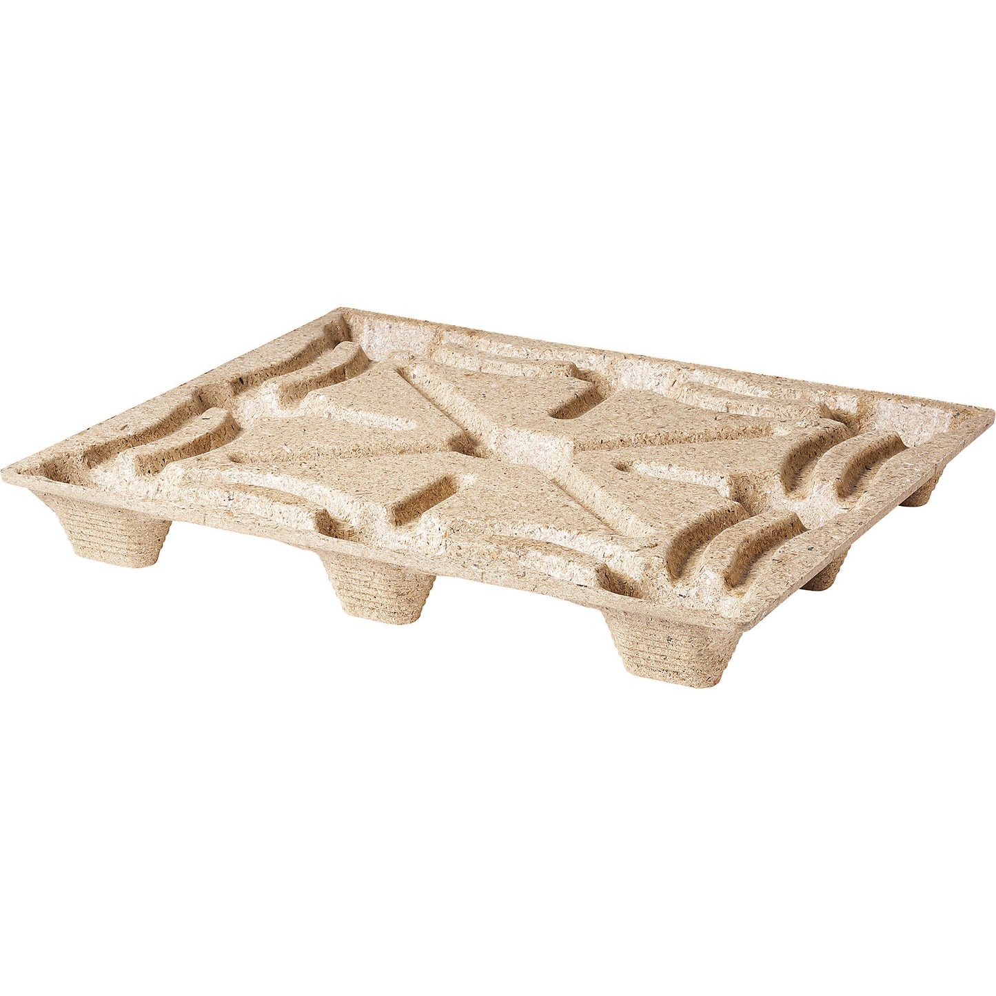 Moulded chipboard pallet, brown, LxW 1200 x 1000 mm, 2700 kg.