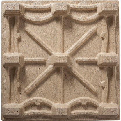 Moulded chipboard pallet, brown, LxW 1140 x 1140 mm, 2700 kg.