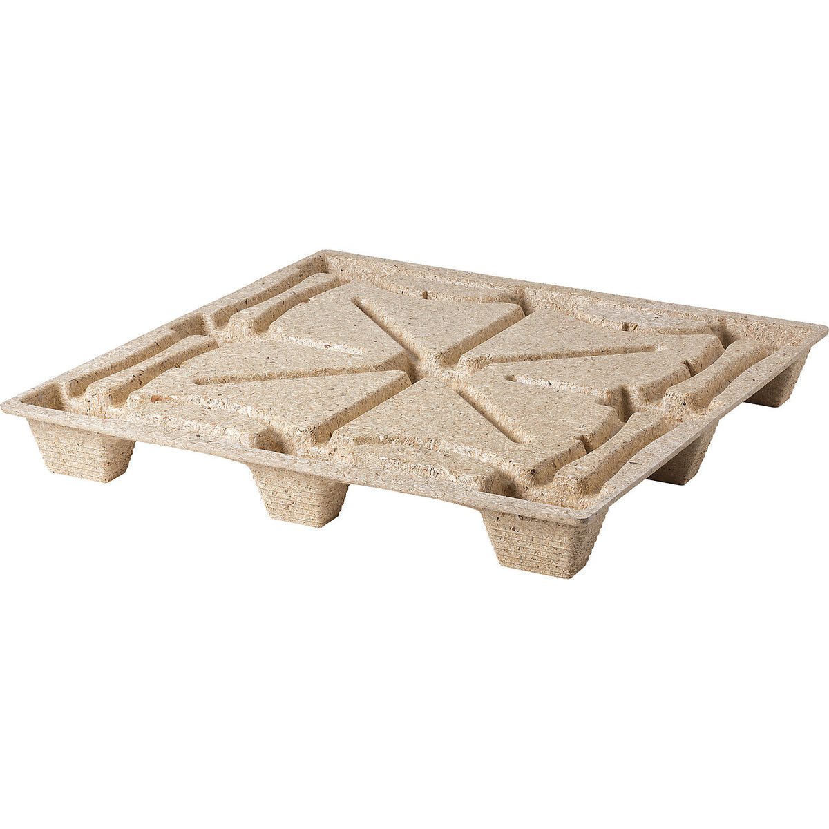 Presswood pallet with high max. load, brown, LxW 1140 x 1140 mm, 2700 kg.