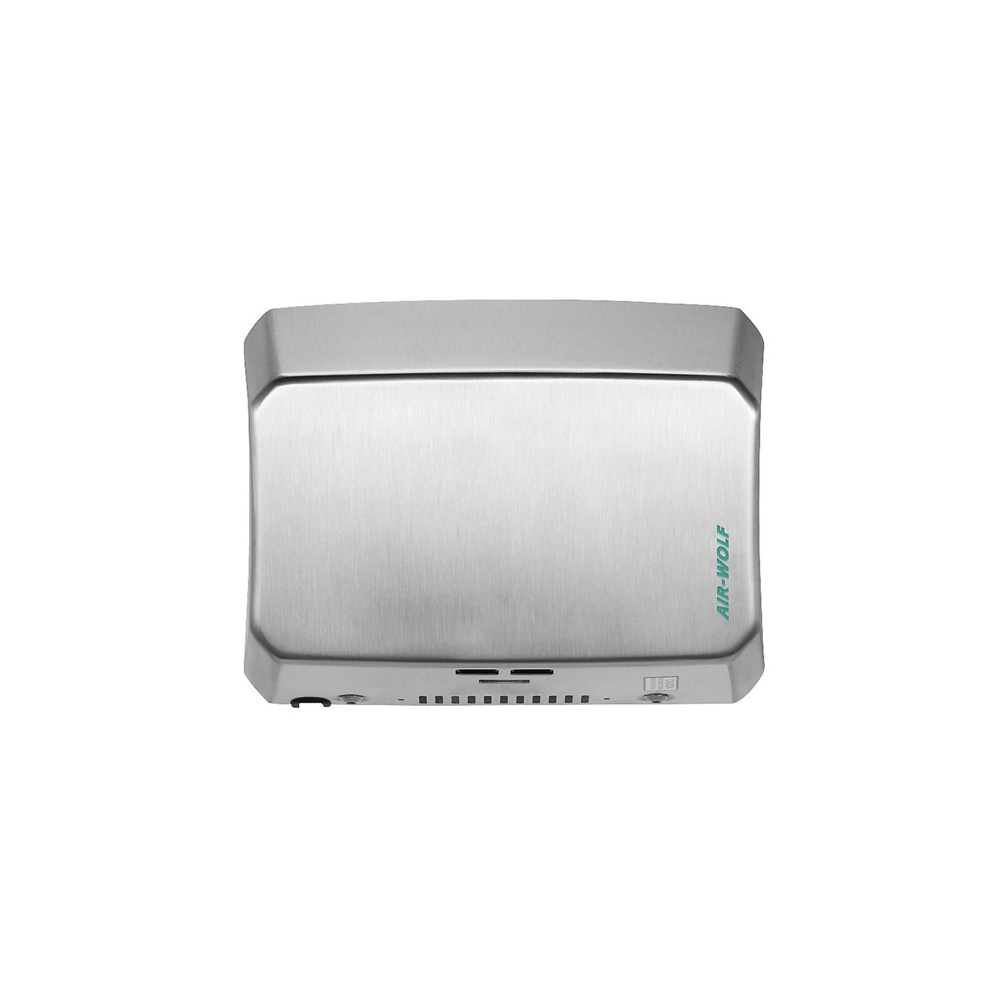 Series B hand dryer, HxWxD 216 x 275.5 x 100 mm, stainless steel.