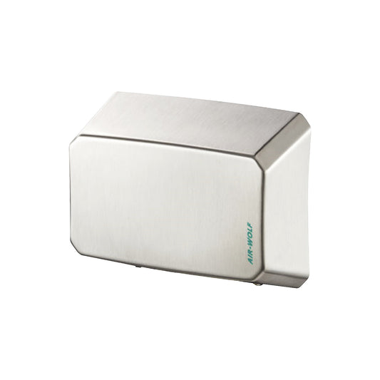 Series B hand dryer, HxWxD 216 x 275.5 x 100 mm, stainless steel.