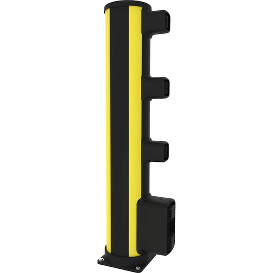 X-Protect pedestrian crash protection end bollard, height 1160 mm, 4 connections.