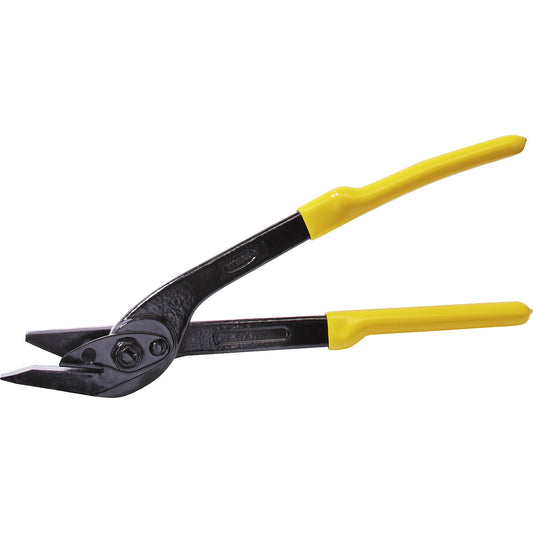 Steel strapping cutter, manual, for strap width up to 19 mm.