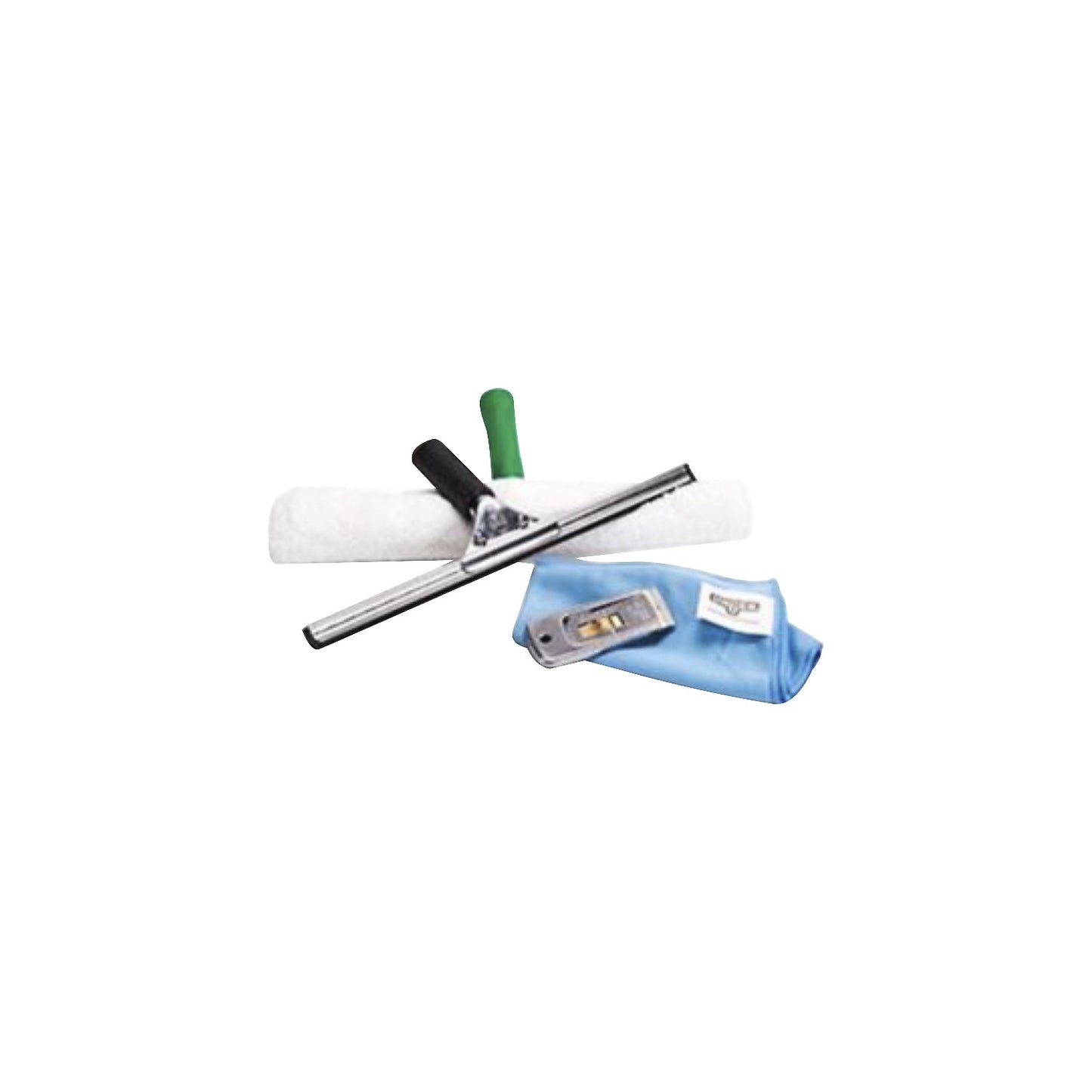 PRO Advanced glass cleaning set, microfibre cloth, safety scraper, window wiper, Unitec StripWasher.