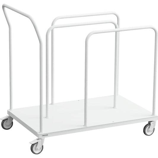 LT610 cardboard box trolley, with 4 divider bars, LxWxH 630 x 1080 x 1020 mm.