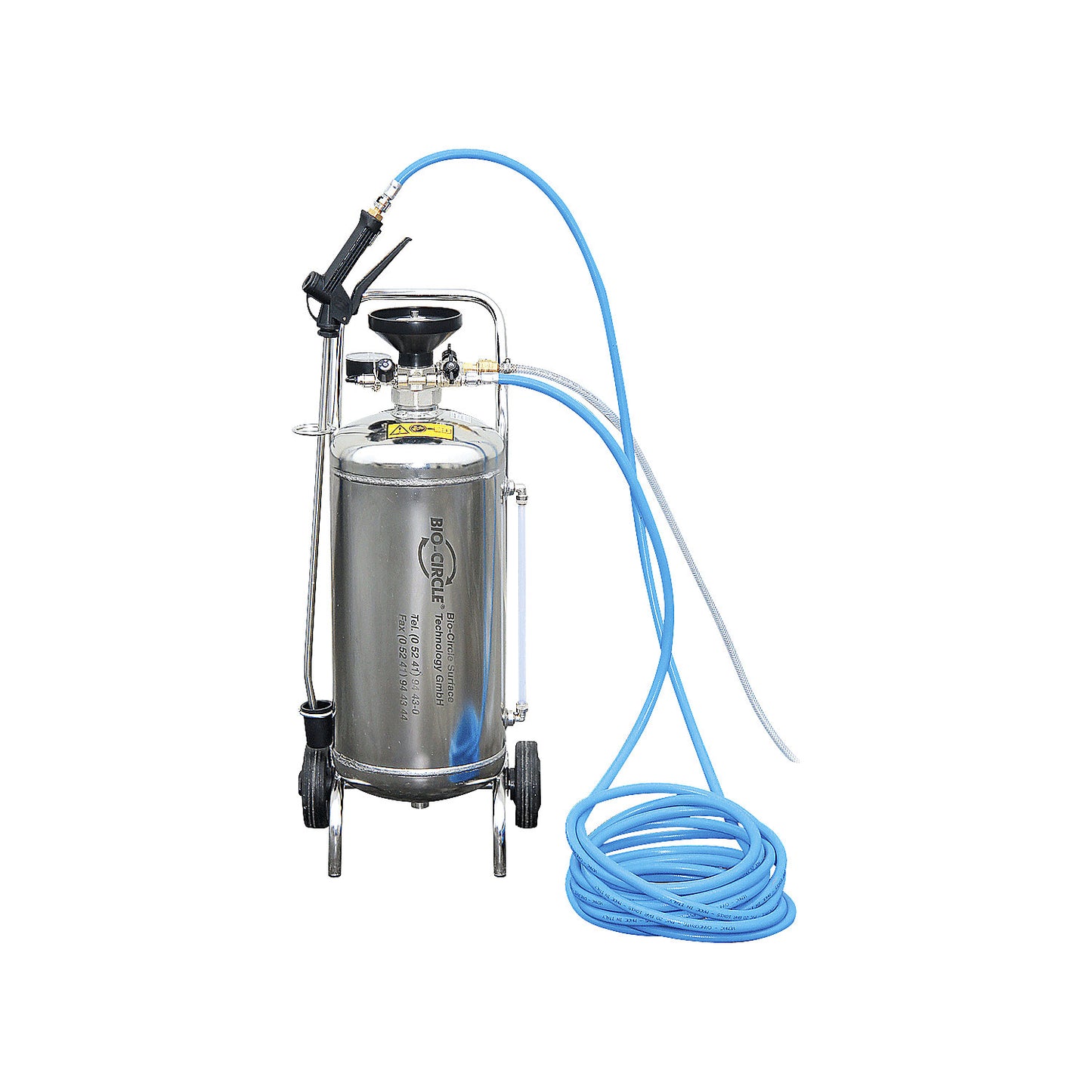 Stainless steel foam sprayer, pressure operated, 24 l, 8 bar.