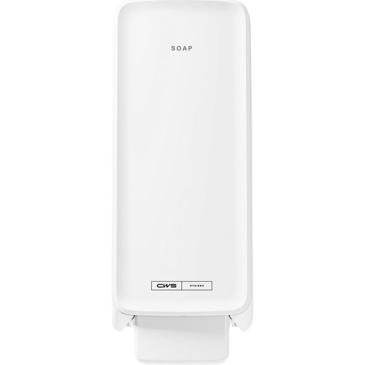 PureLine Cream liquid soap dispenser, fill quantity 0.6 l, plastic, white, non-drip.