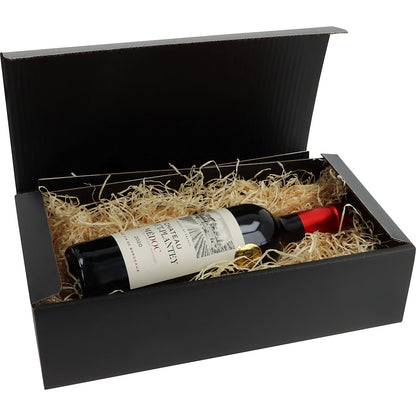 My Wine gift box for bottles, pack of 25, for 2 bottles, internal LxW 360 x 192 mm.