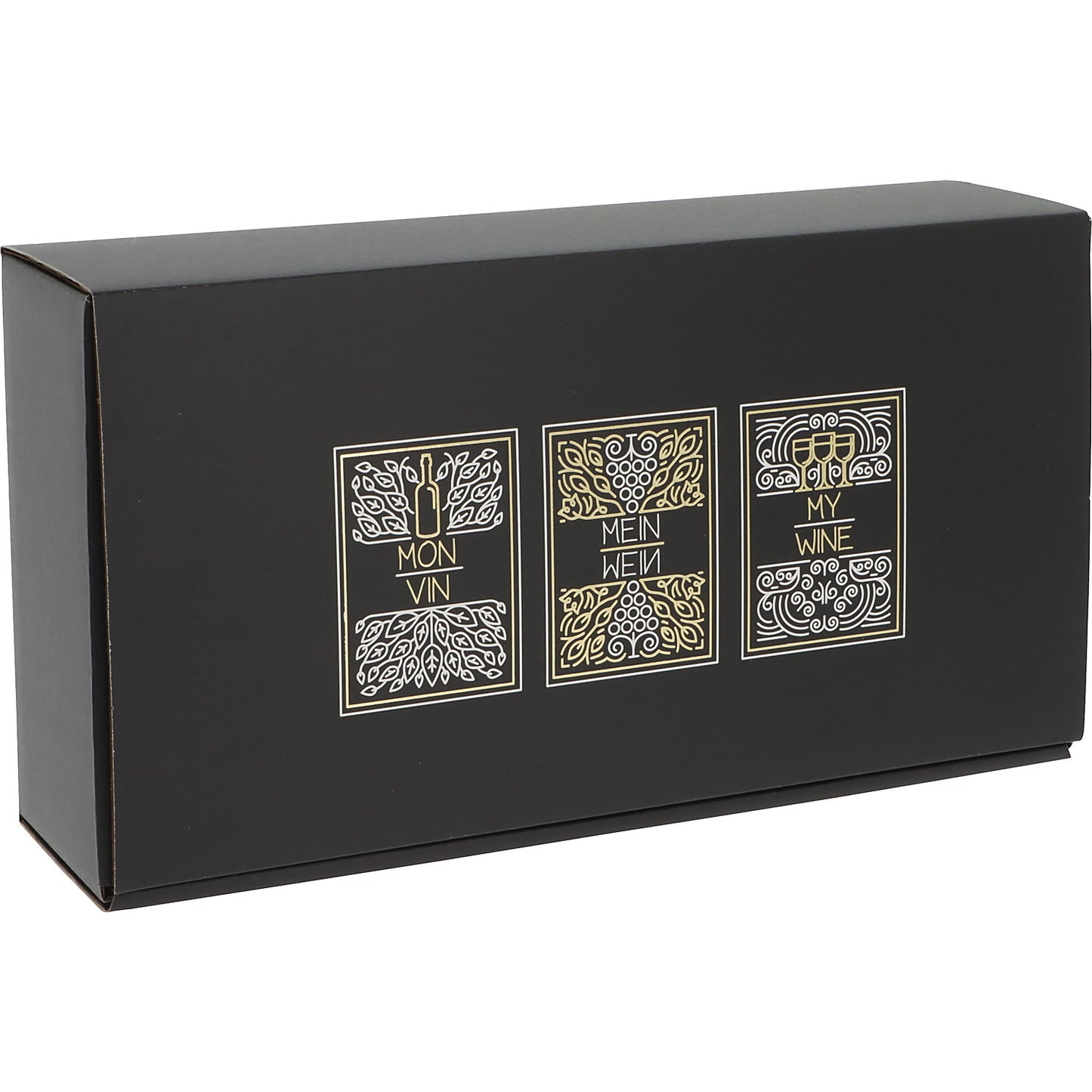 My Wine gift box for bottles, pack of 25, for 2 bottles, internal LxW 360 x 192 mm.