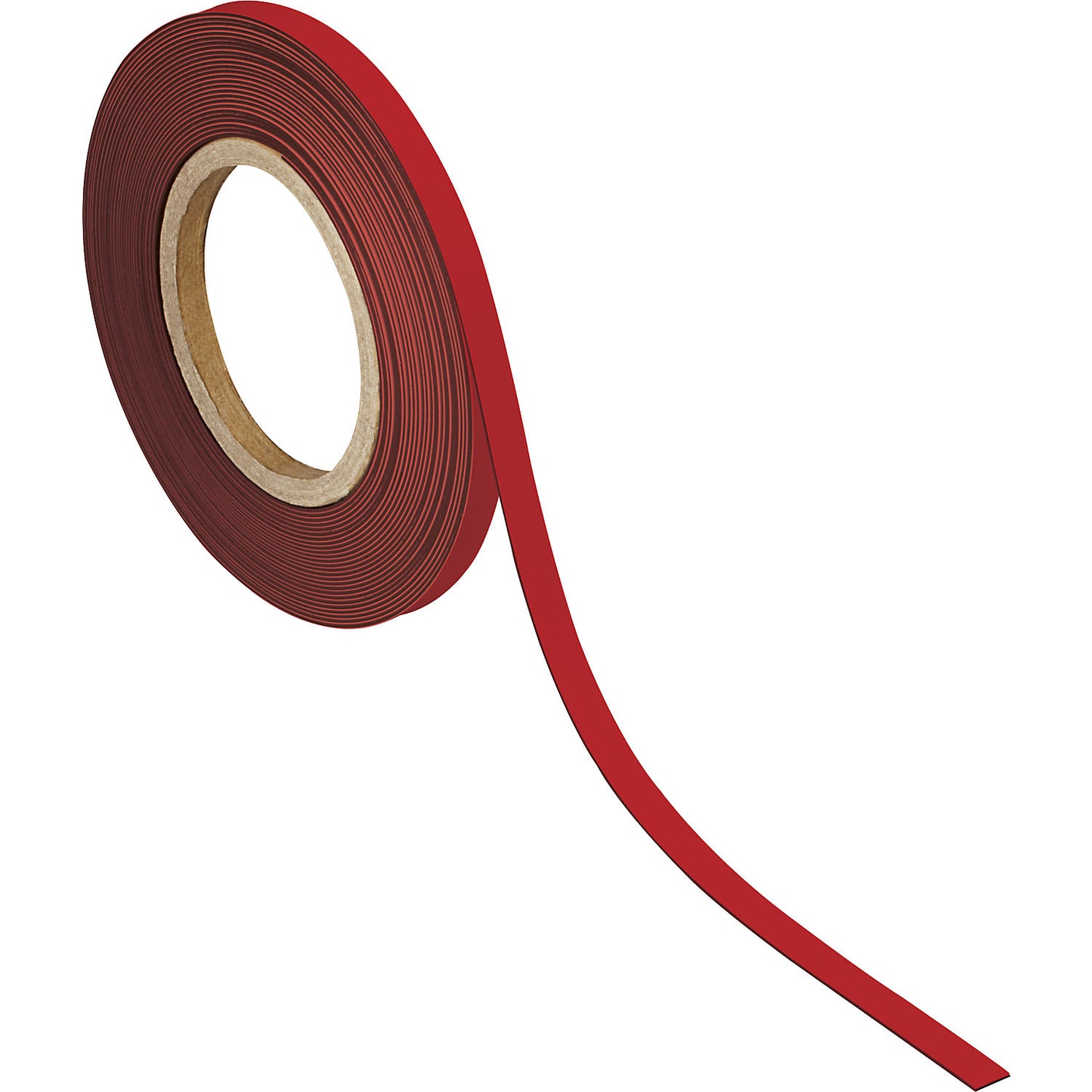 Labelling tape, magnetic, LxW 10000 x 10 mm, pack of 2, red.