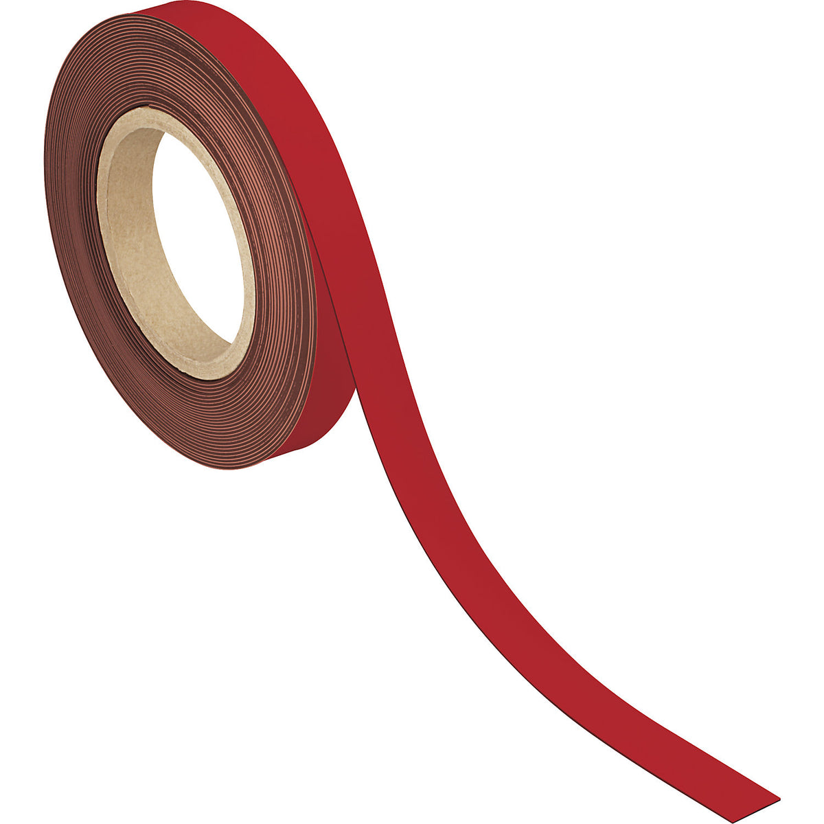 Labelling tape, magnetic, LxW 10000 x 20 mm, pack of 2, red.