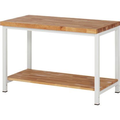 Workbench, Series 8000 frame construction, 1 shelf, WxD 1250 x 700 mm.