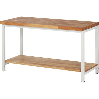 Workbench, Series 8000 frame construction, 1 shelf, WxD 1500 x 700 mm.