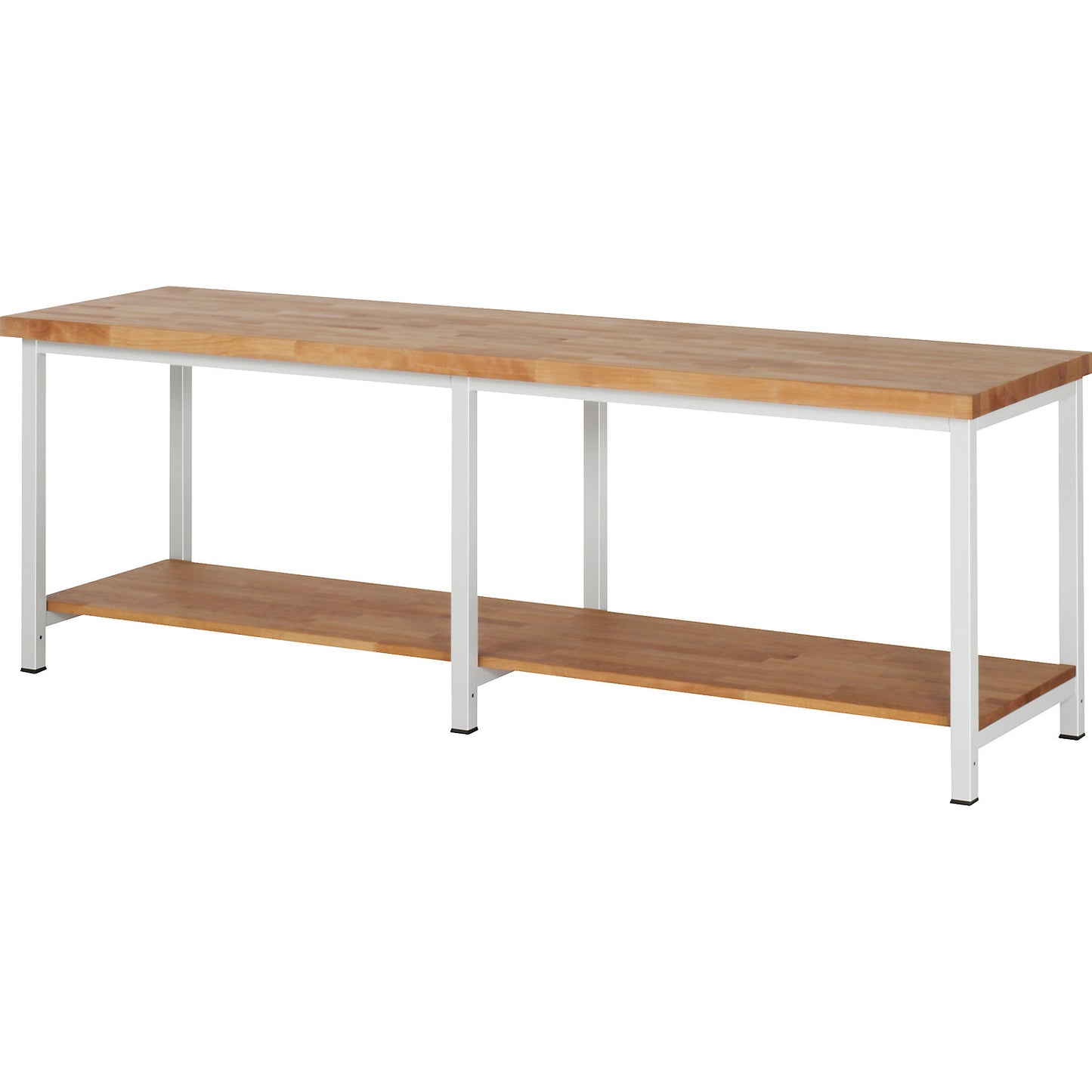 Workbench, Series 8000 frame construction, 1 shelf, WxD 2500 x 700 mm.