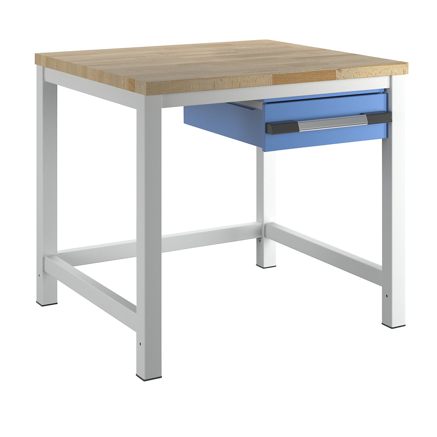 Workbench, Series 8000 frame construction, 1 drawer 150 mm, WxD 1000 x 900 mm.