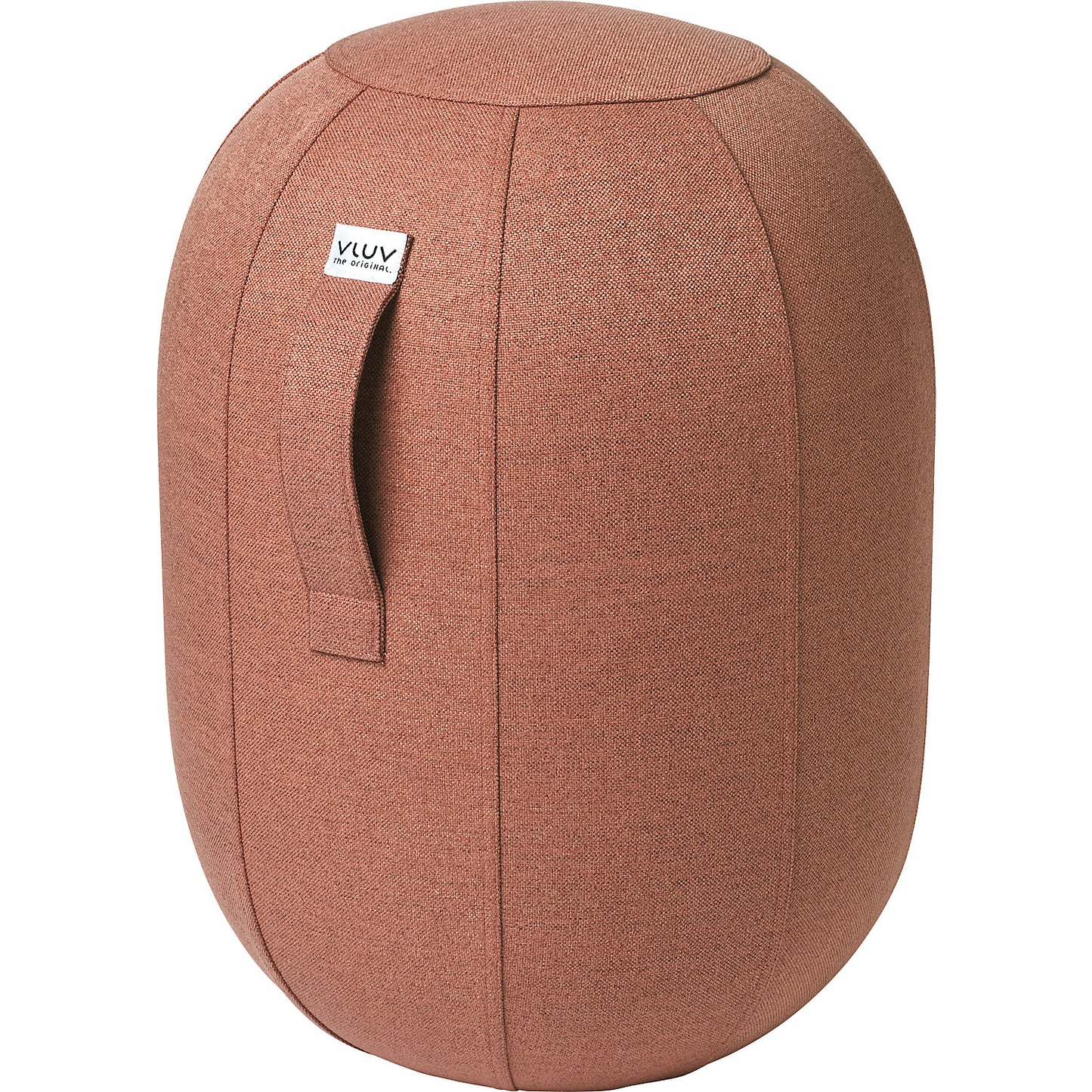 VLUV KAPSUL SOVA balance stool M, seat height 480 - 520 mm, polyester, salmon orange.