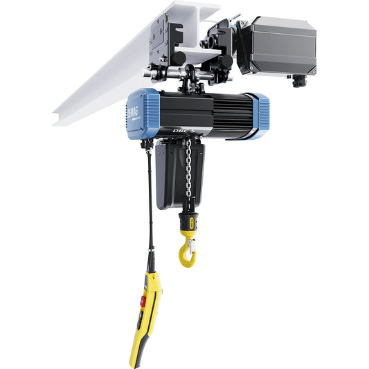 Electric chain hoist, with electric drive trolley, max. load 1000 kg.