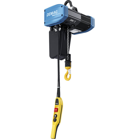 Electric chain hoist, with suspension bracket, max. load 250 kg.