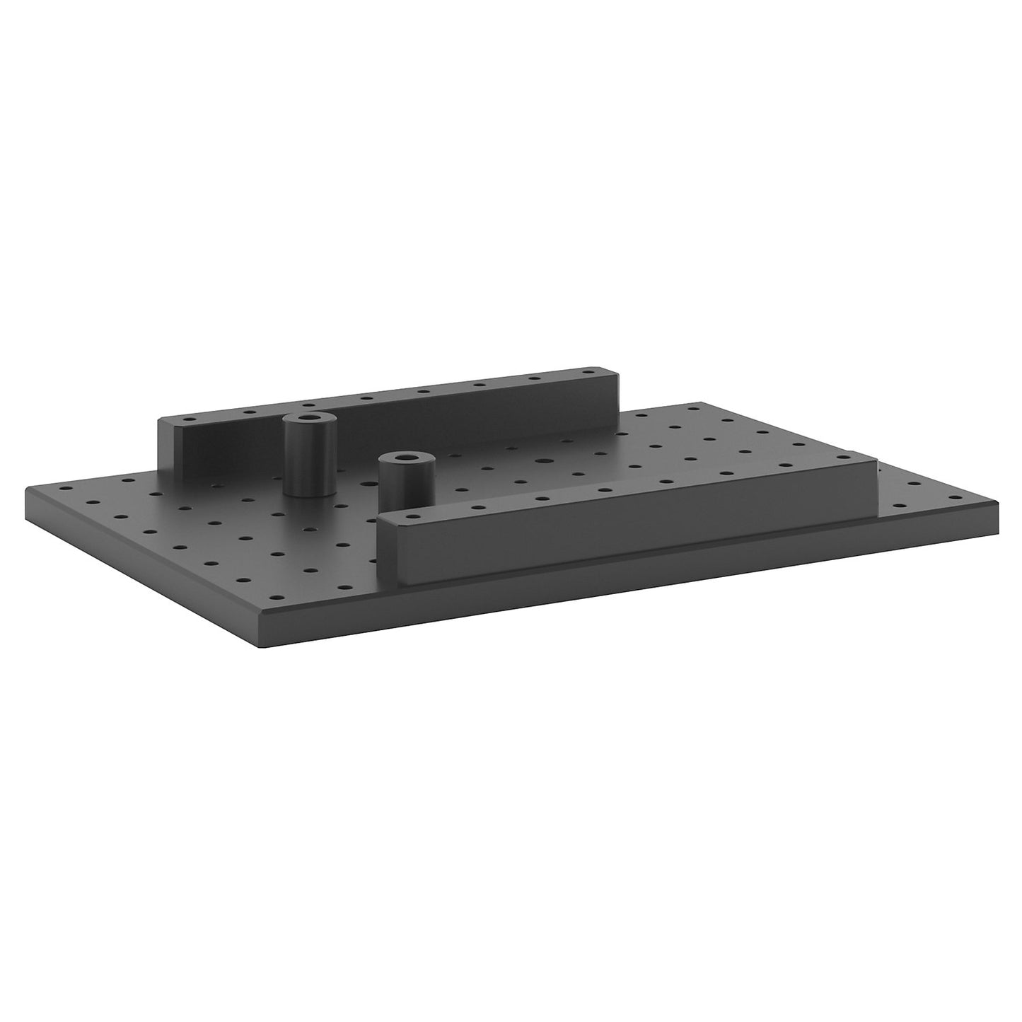 Fixture system set, for electric material stand with tray, perforated panel WxD 600 x 400 mm.