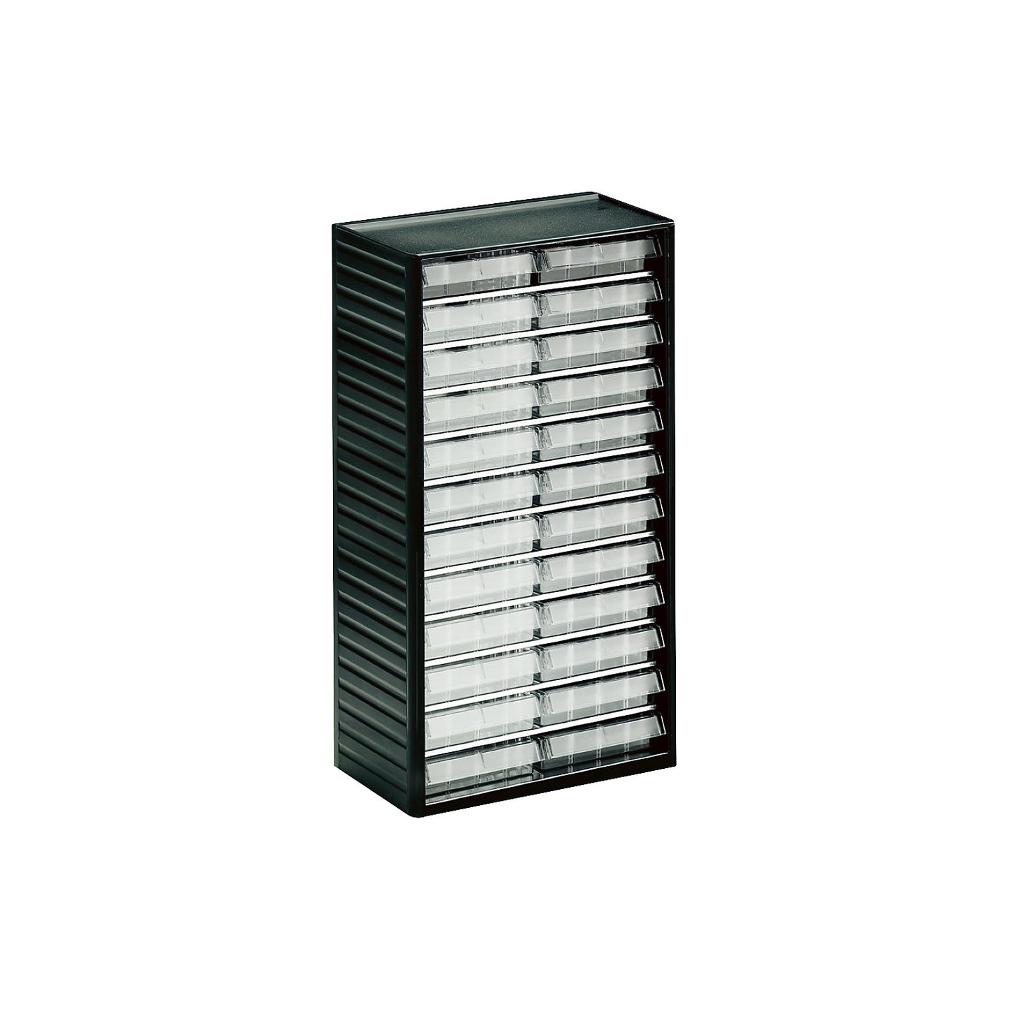Small parts cabinet 55, HxWxD 550 x 310 x 180 mm, 24 drawers, height 37 mm.