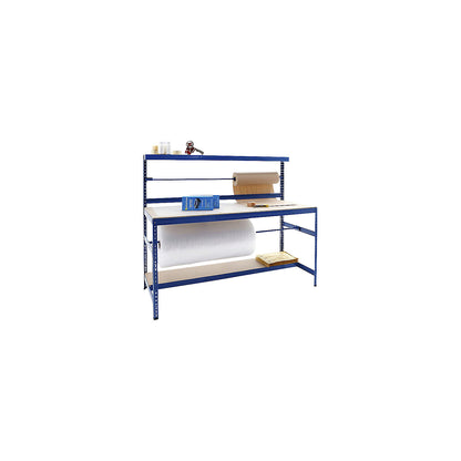 Packing table, HxWxD 1500 x 1800 x 750 mm, blue.