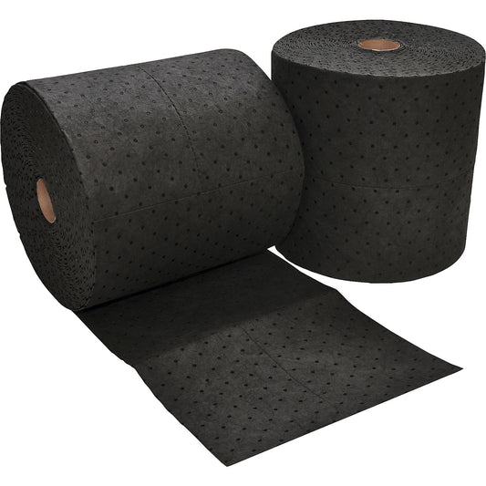 Sustayn™ universal absorbent sheeting, roll of cloth, pack of 2 rolls, grey.